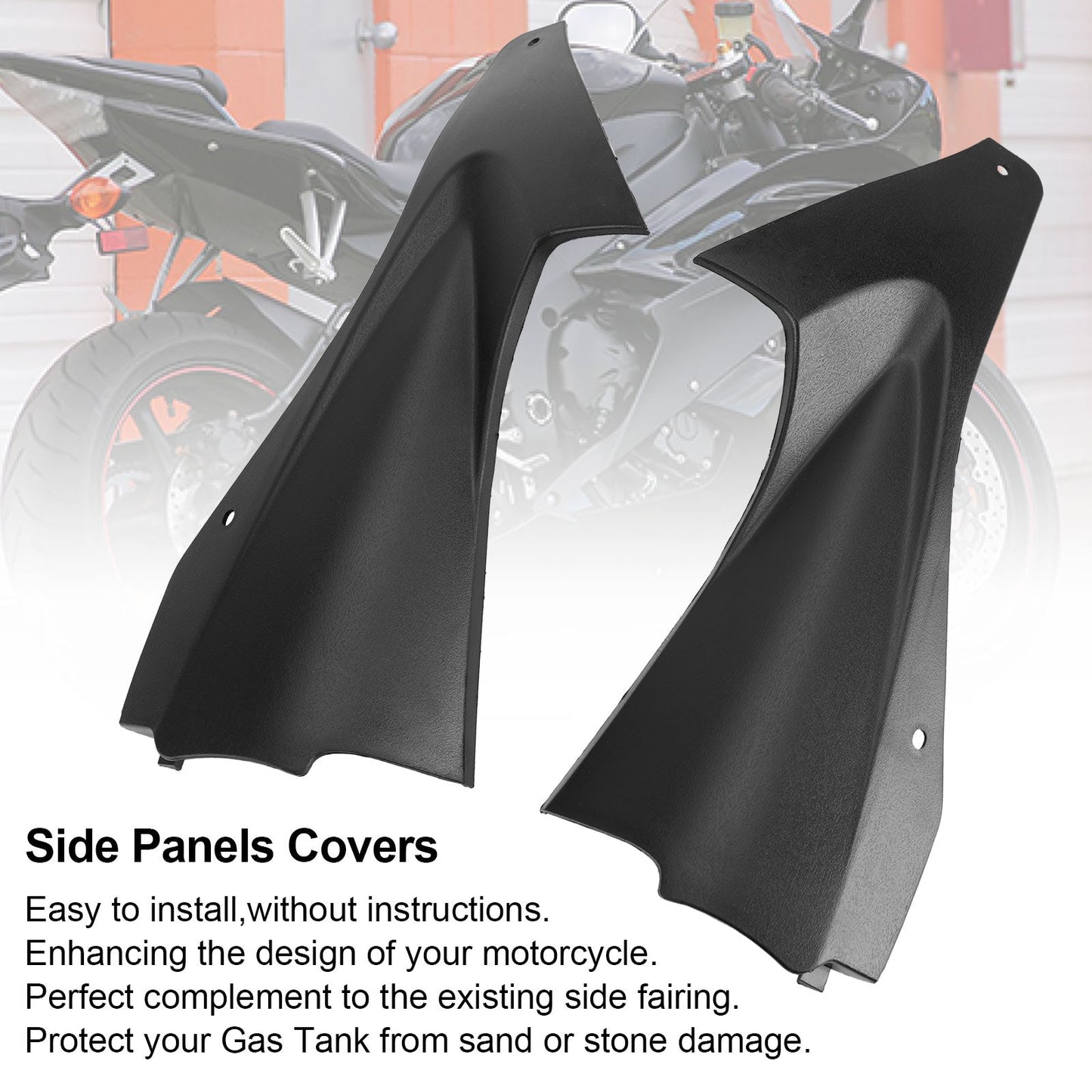 Gas Fuel Tank Side Cover Fairing Panel Cowl Trim for Yamaha YZF R6 2006-2007