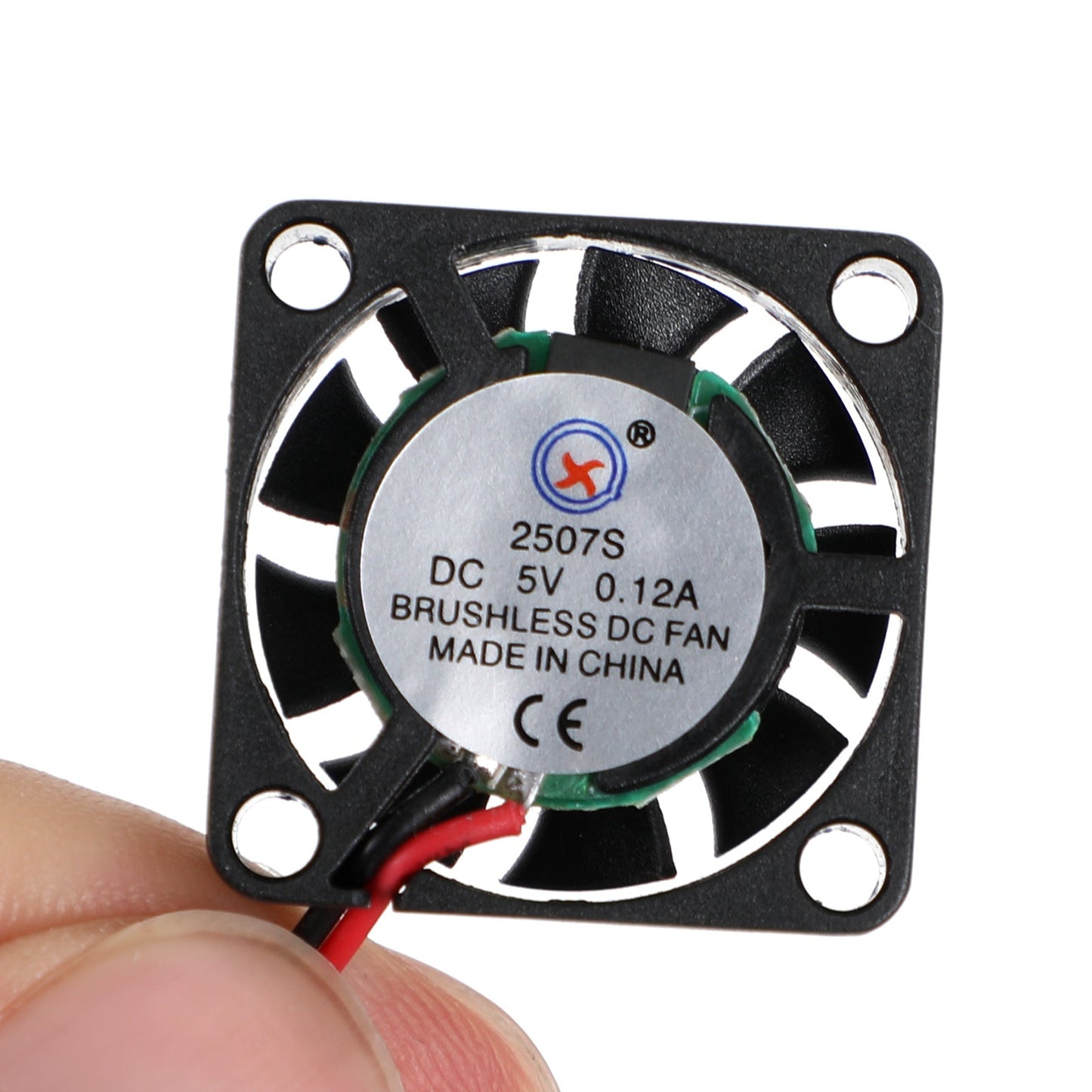 1Pc Brushless DC Cooling Blower Fan 5V 0.12A 2507S 25x25x7mm Sleeve 2 Pin Wire