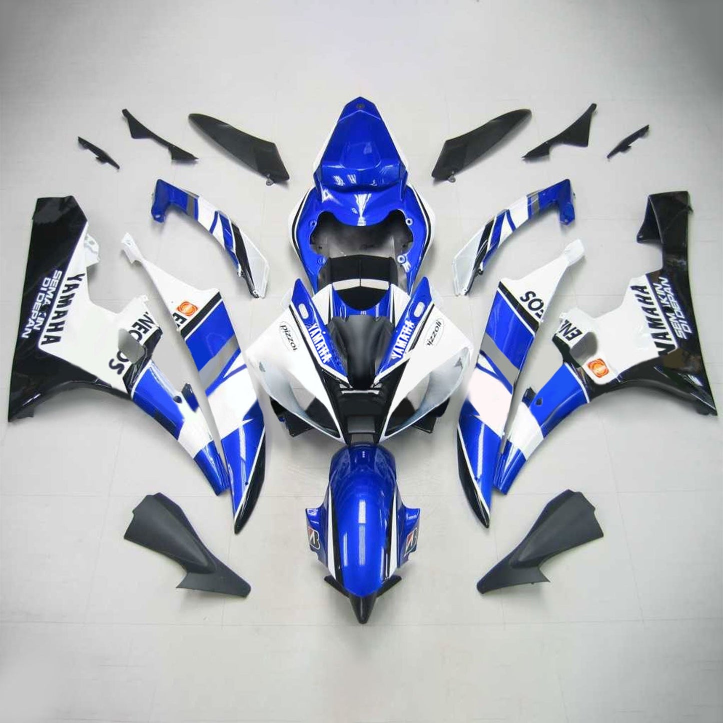 2006-2007 Yamaha YZF 600 R6 Amotopart Injection Fairing Kit Bodywork Plastic ABS #122