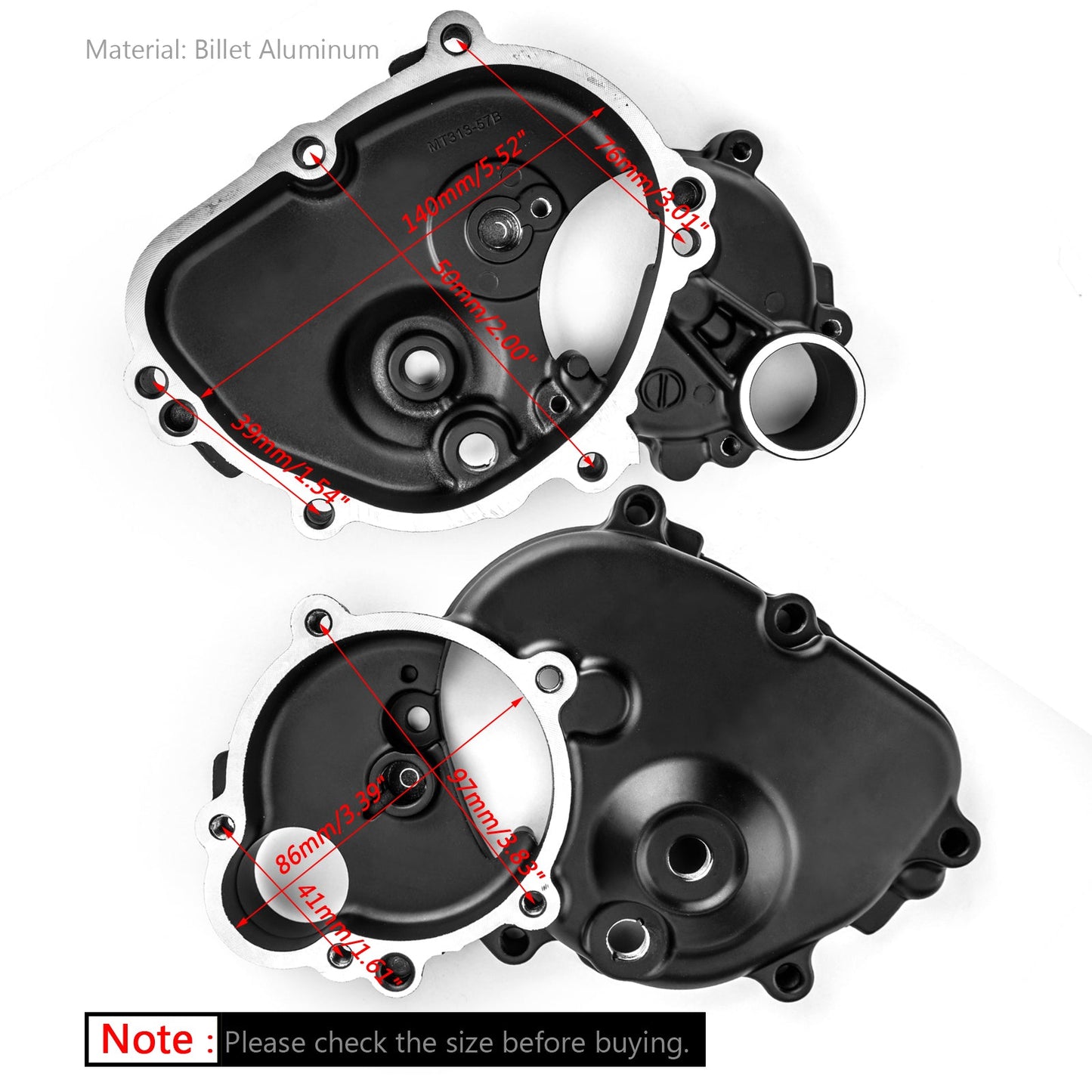 Alternator Stator Engine Cover Crankcase For Kawasaki ZX6R ZX-6R 2009 2010 2011 Black