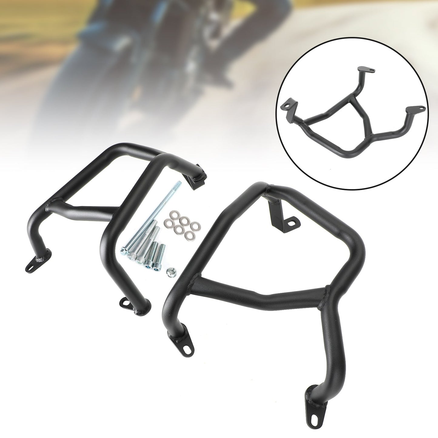 Engine Guard Crash Bar Frame Protector Bumper Black For Honda Cb 400X 400F 21-22