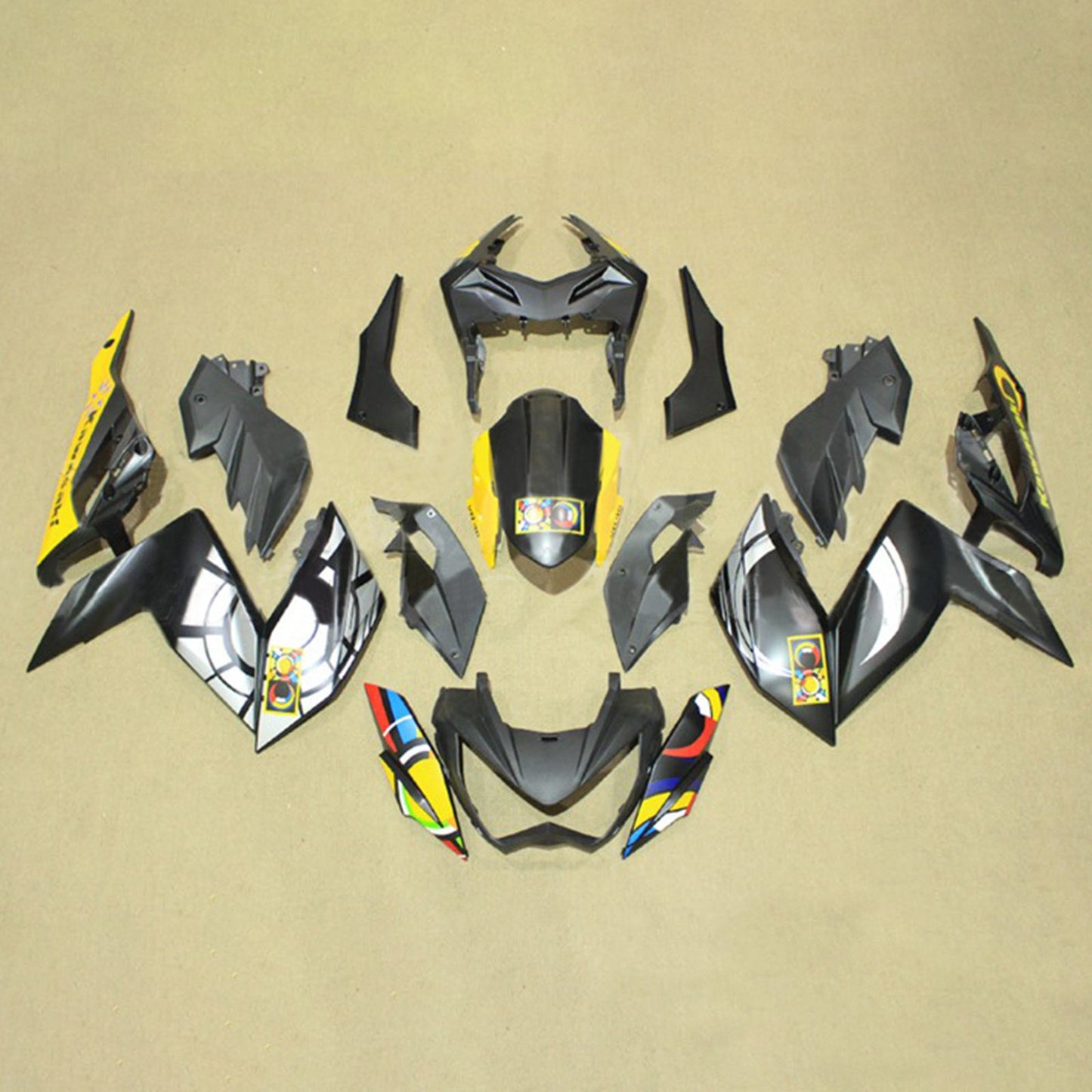 2015-2016 Kawasaki Z250 Z300 Injection Fairing Kit Bodywork Plastic ABS#108