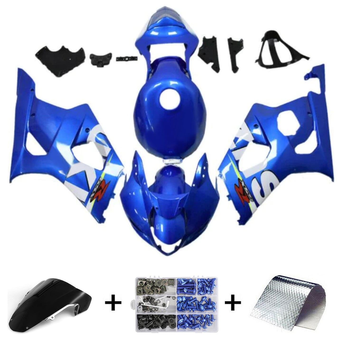 2003-2004 Suzuki GSXR1000 K3 Injection Fairing Kit Bodywork Plastic ABS