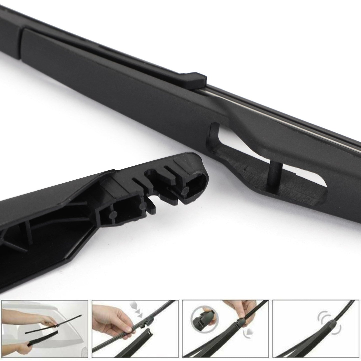 Rear Window Windshield Wiper Arm Blade Set Fit For Renault Clio II 1998-2012
