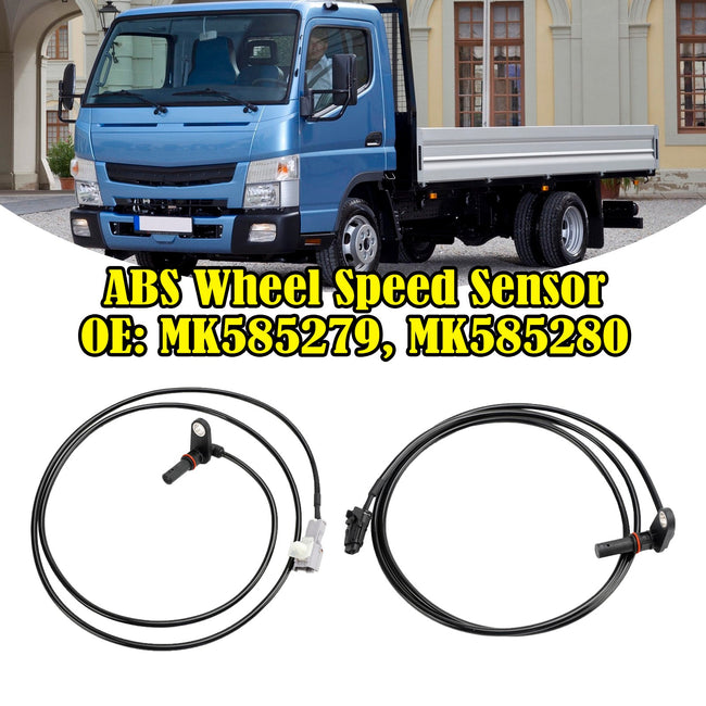 2Pcs Rear Left & Right ABS Wheel Speed Sensor For Mitsubishi Fuso Canter 3.0