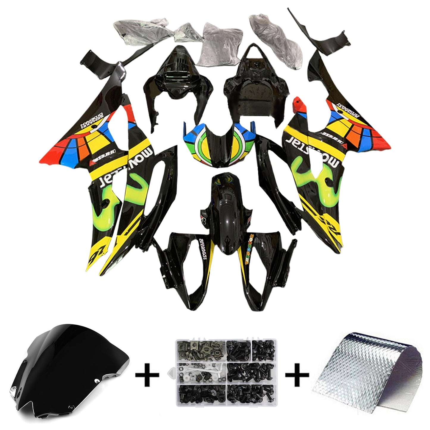 2008-2016 Yamaha YZF 600 R6 Fairing Kit Bodywork Plastic ABS