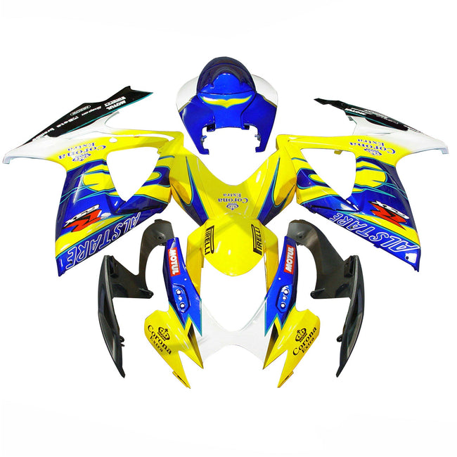 2006-2007 Suzuki GSXR 600 750 Yellow INJECTION Plastic Fairing Set