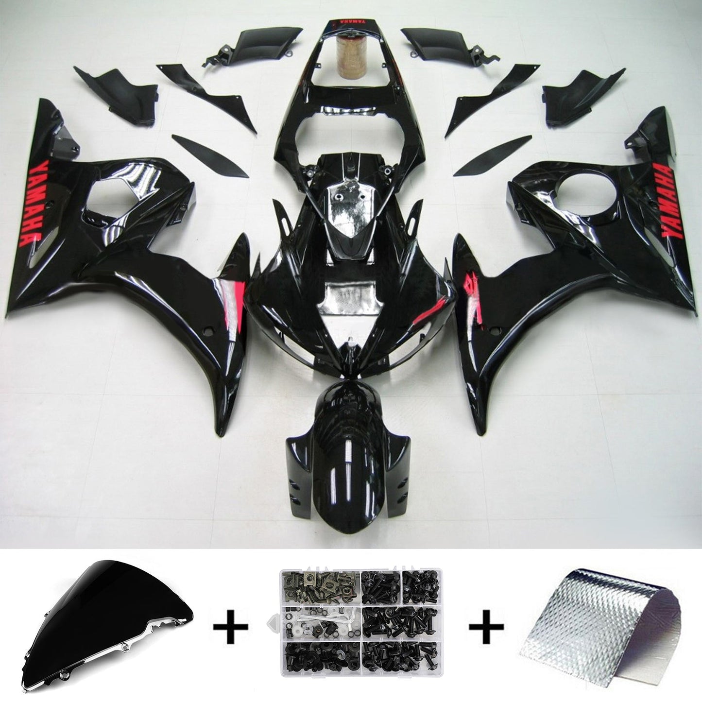 2005 Yamaha YZF 600 R6 Injection Fairing Kit Bodywork Plastic ABS #146