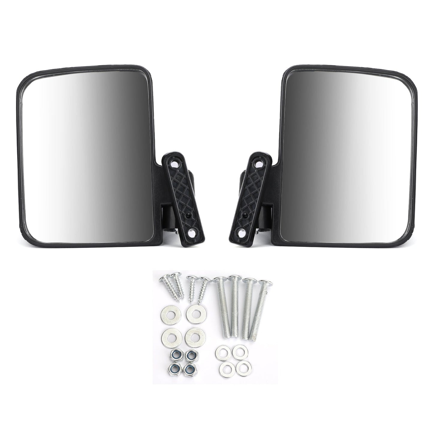 1 Pair Golf Cart Side Mirrors Rear View Mirror Fits Club Car for EZ-GO Yamaha