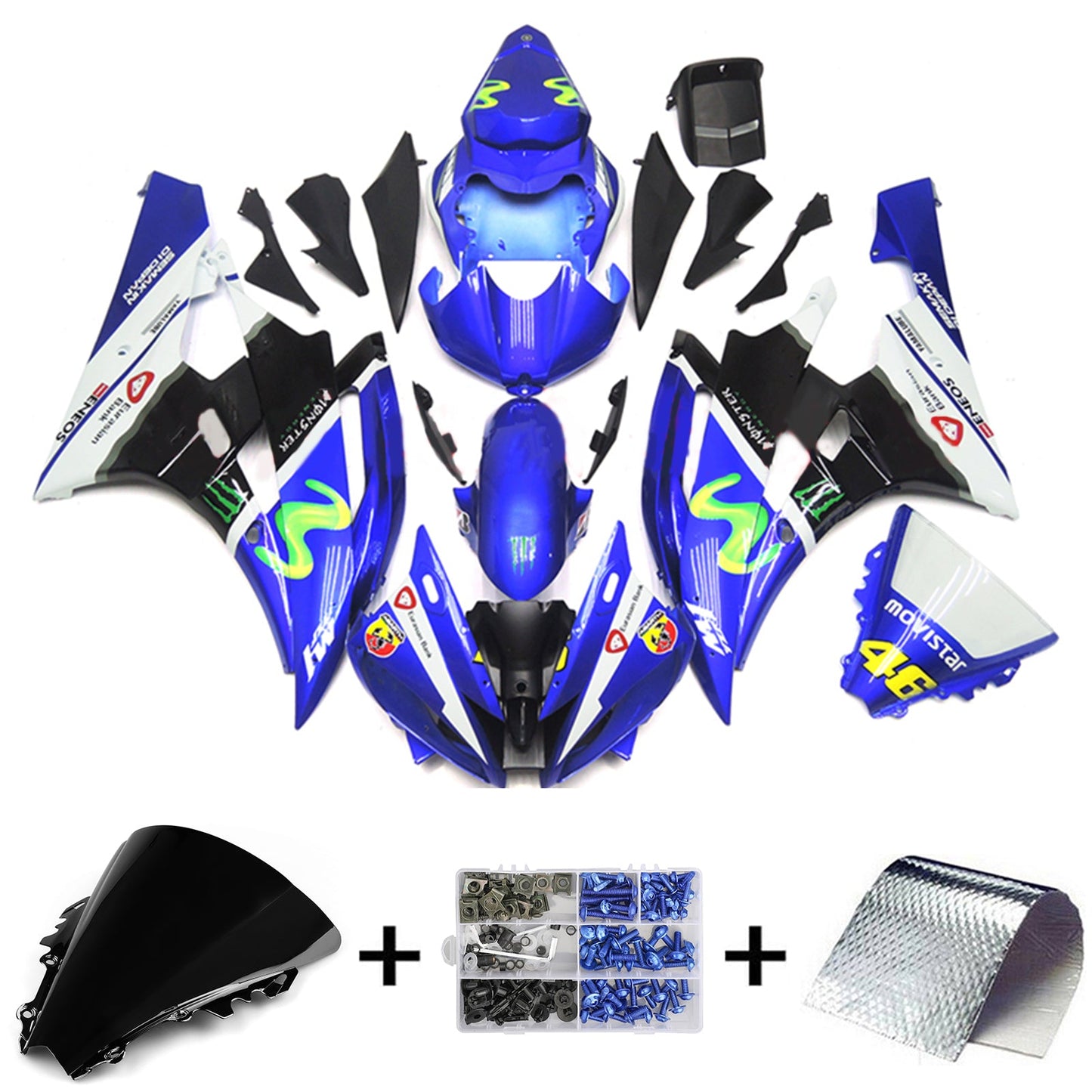 2006-2007 Yamaha YZF 600 R6 Fairing Kit Bodywork Plastic ABS