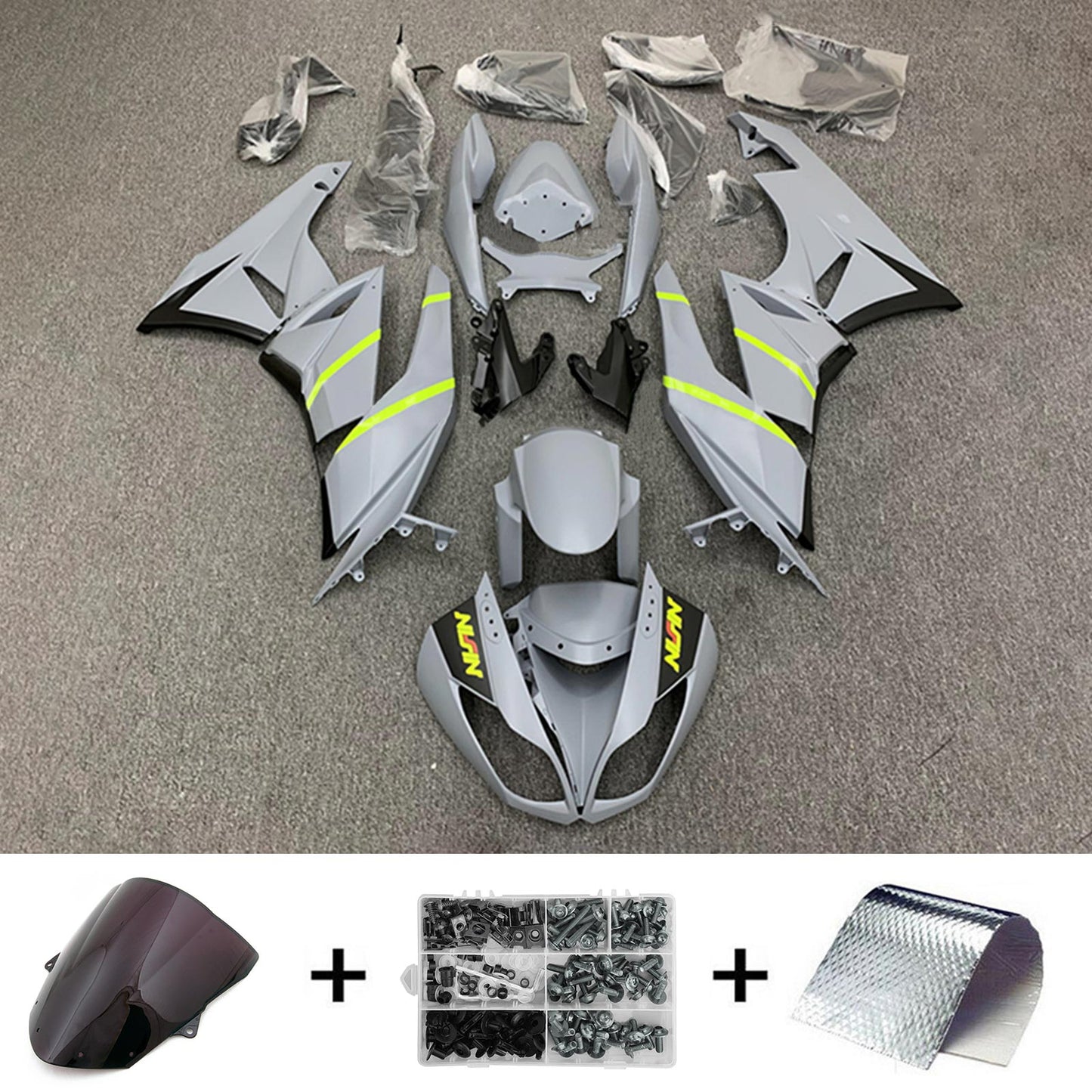 2009-2012 Kawasaki ZX6R 636 Injection Fairing Kit Bodywork Plastic ABS#153