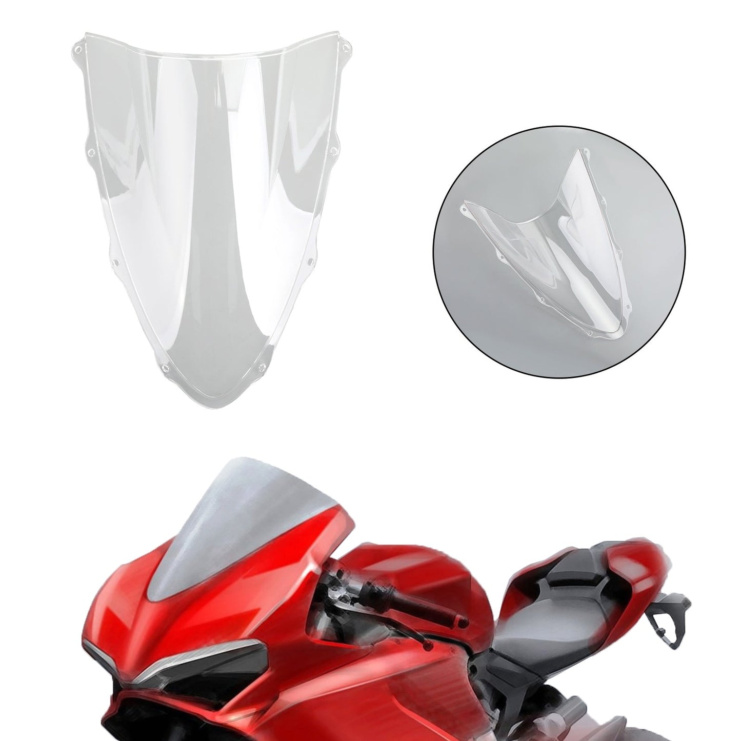 ABS Plastic Motorcycle Windshield WindScreen for Ducati 1299 2015-2020