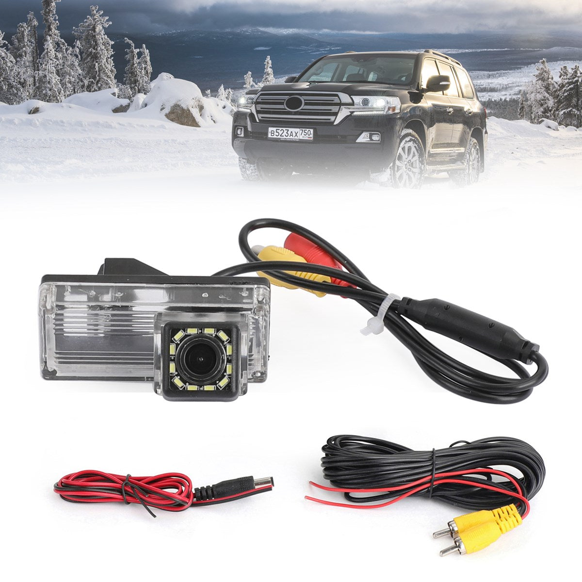 Reverse Backup Camera 12LED Fit For Toyota Land Cruiser 70/100/200 Series