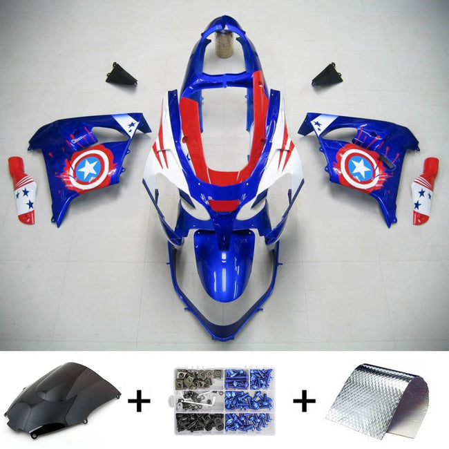 2000-2001 Kawasaki ZX9R Amotopart Injection Fairing Kit Bodywork Plastic ABS #114