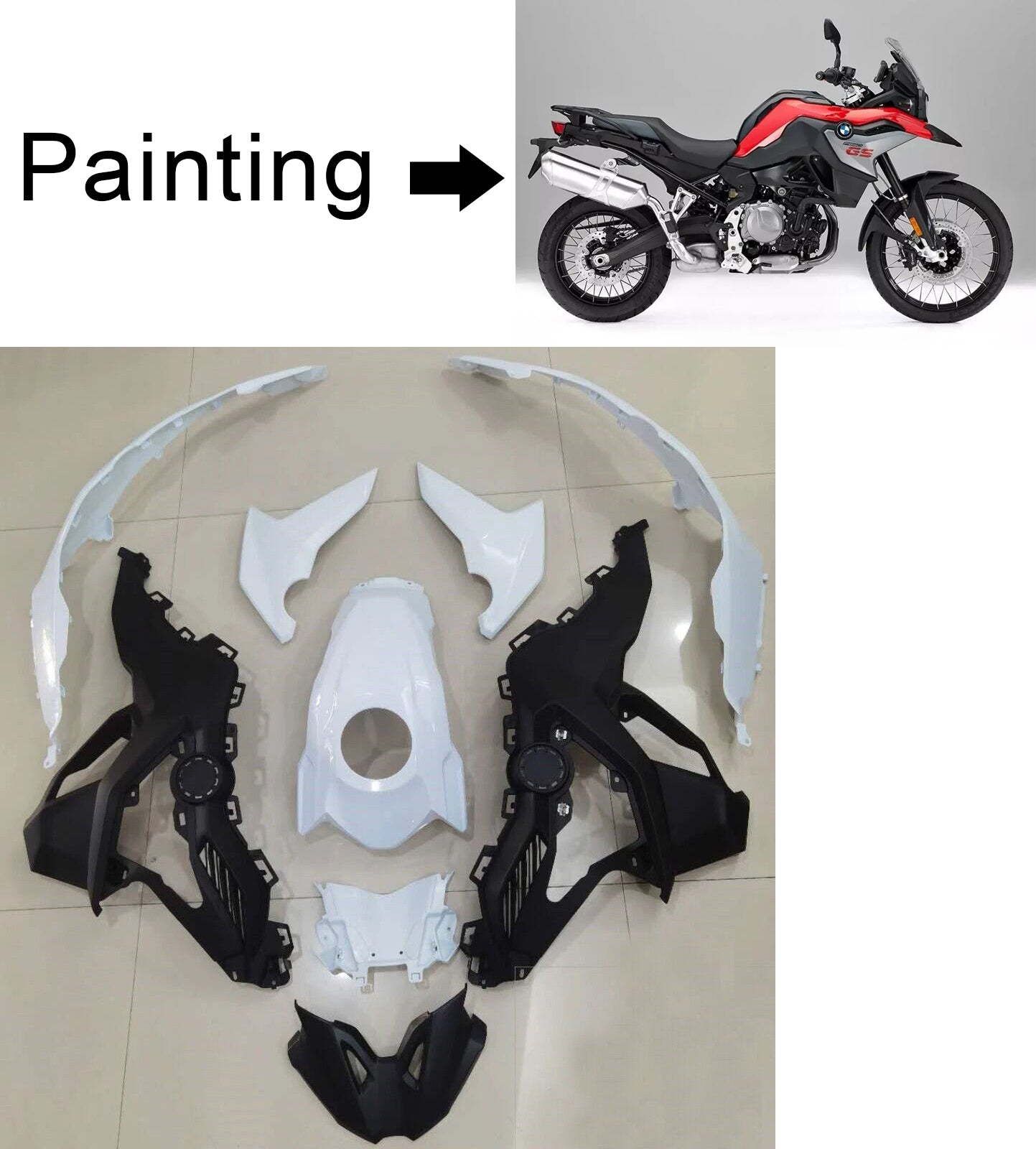 2018-2020 BMW F750GS F850GS Amotopart Injection Fairing Kit Bodywork #107