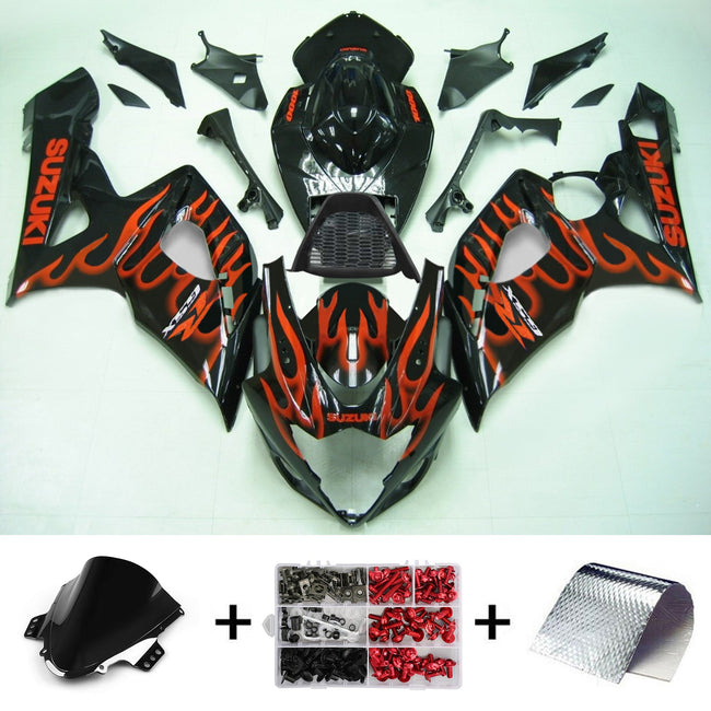 2005-2006 Suzuki GSXR1000 K5 Amotopart Injection Fairing Kit Bodywork Plastic ABS #156