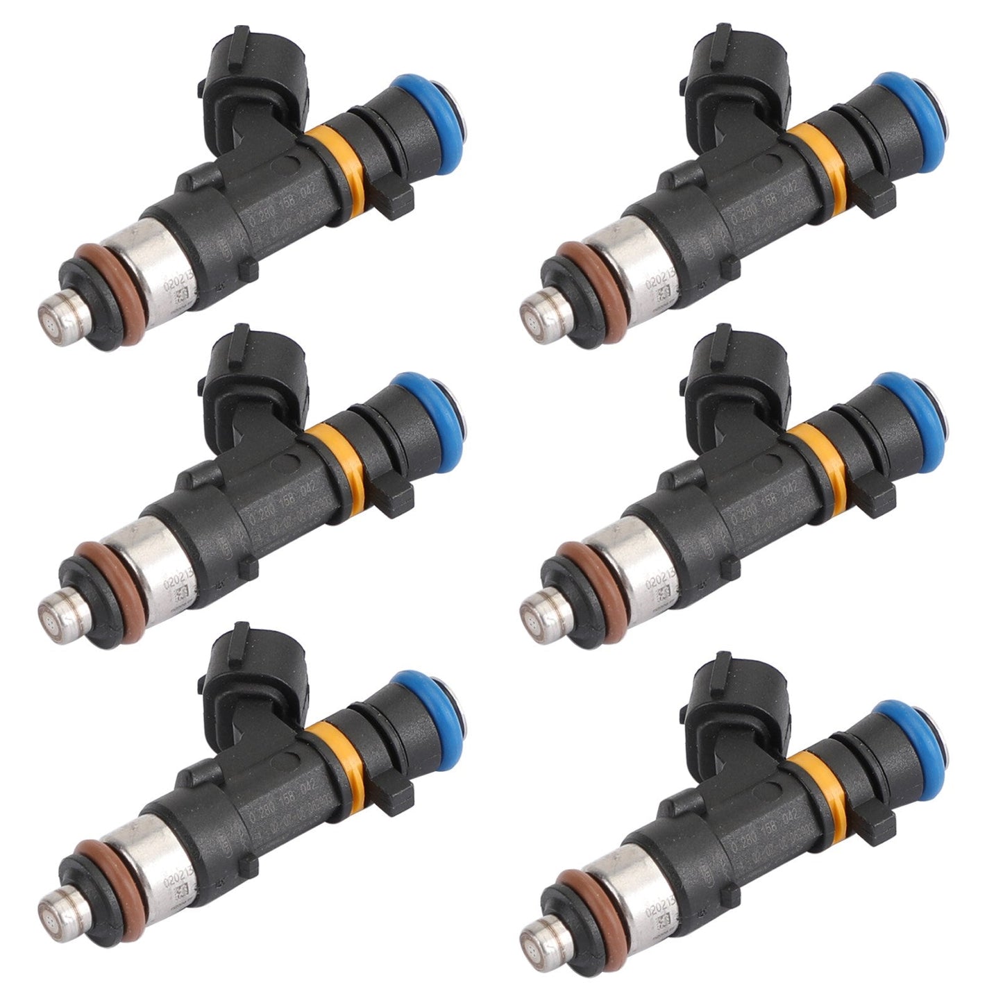 6pcs Fuel Injectors 16600-CD700 Fit Nissan FX35 M35 G35 V6 3.5L 0280158042