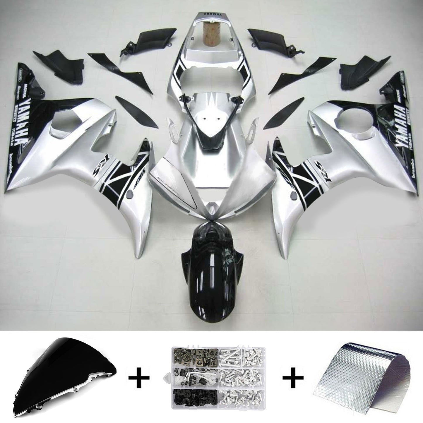 2003-2004 Yamaha YZF 600 R6 2006-2009 R6S Amotopart Injection Fairing Kit Bodywork Plastic ABS #109