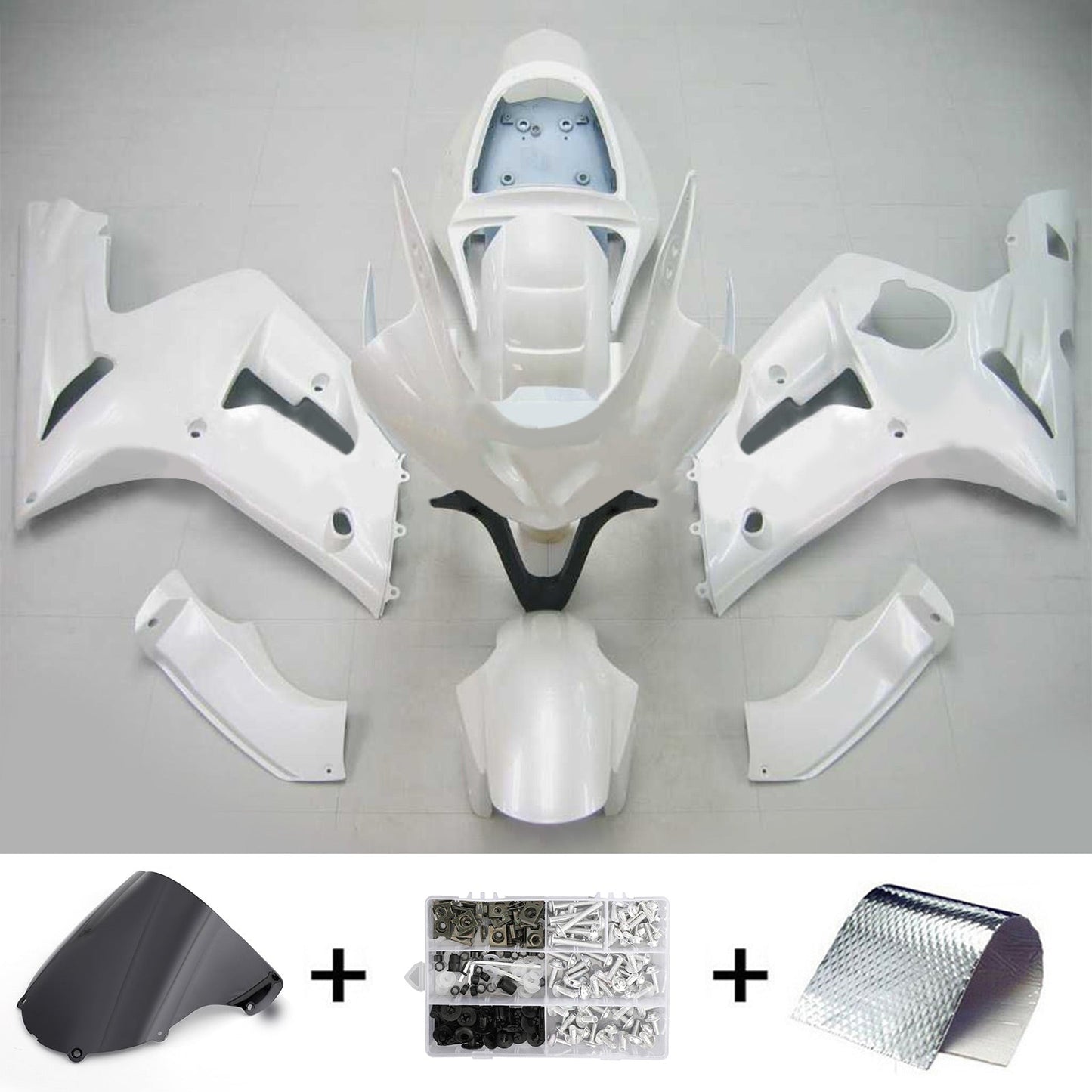 2003-2004 Kawasaki ZX6R 636 Amotopart Injection Fairing Kit Bodywork Plastic ABS #101