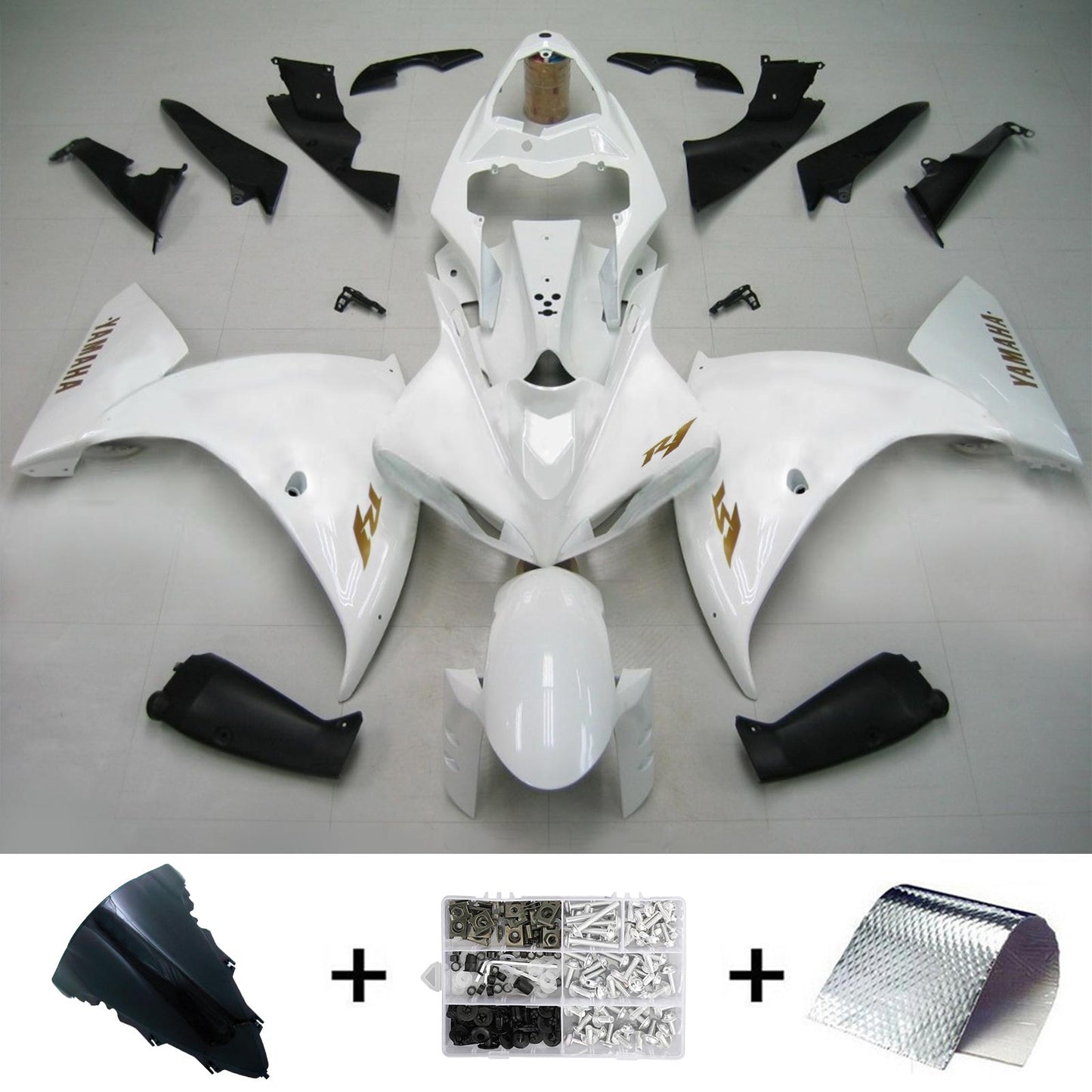 2012-2014 Yamaha YZF 1000 R1 Amotopart Injection Fairing Kit Bodywork Plastic ABS #136