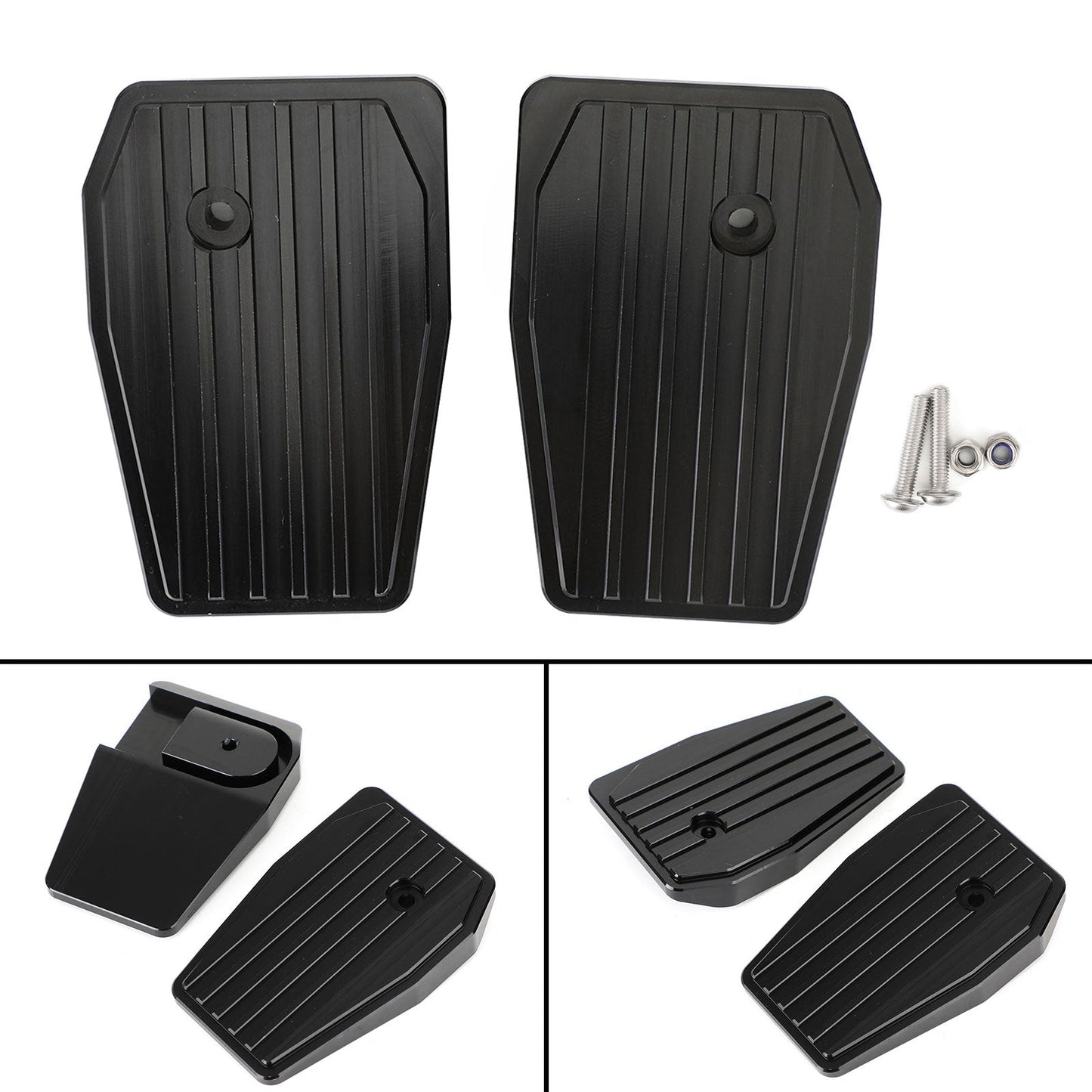 Front Foot Pegs Rest Pedal Pad Footpegs for Honda Rebel CMX300 CMX500 2017-2020 BLK