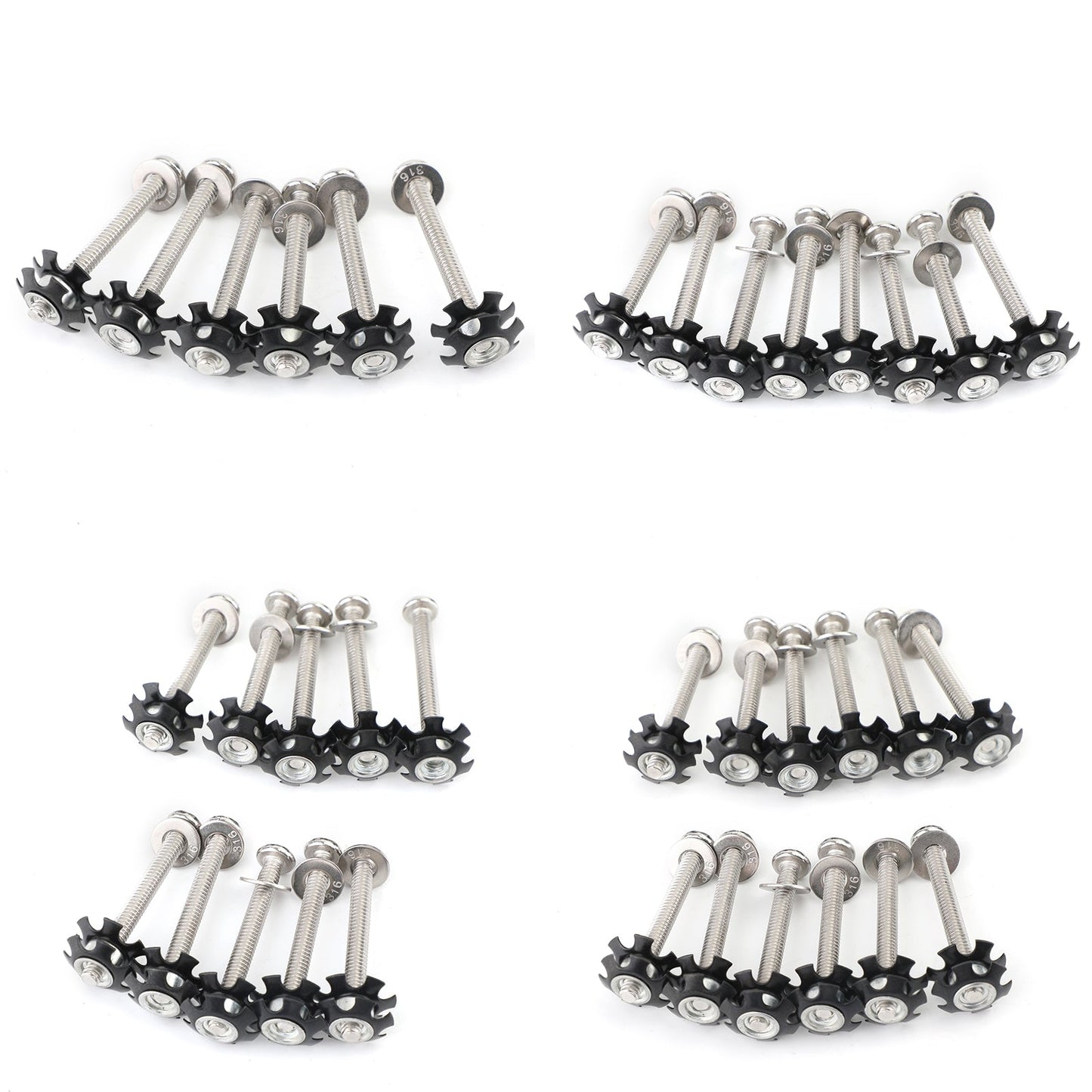 Set of 6 RV LADDER REPAIR KIT nuts Stainless Bunk Motorhome Parts Camper Trailer Coach