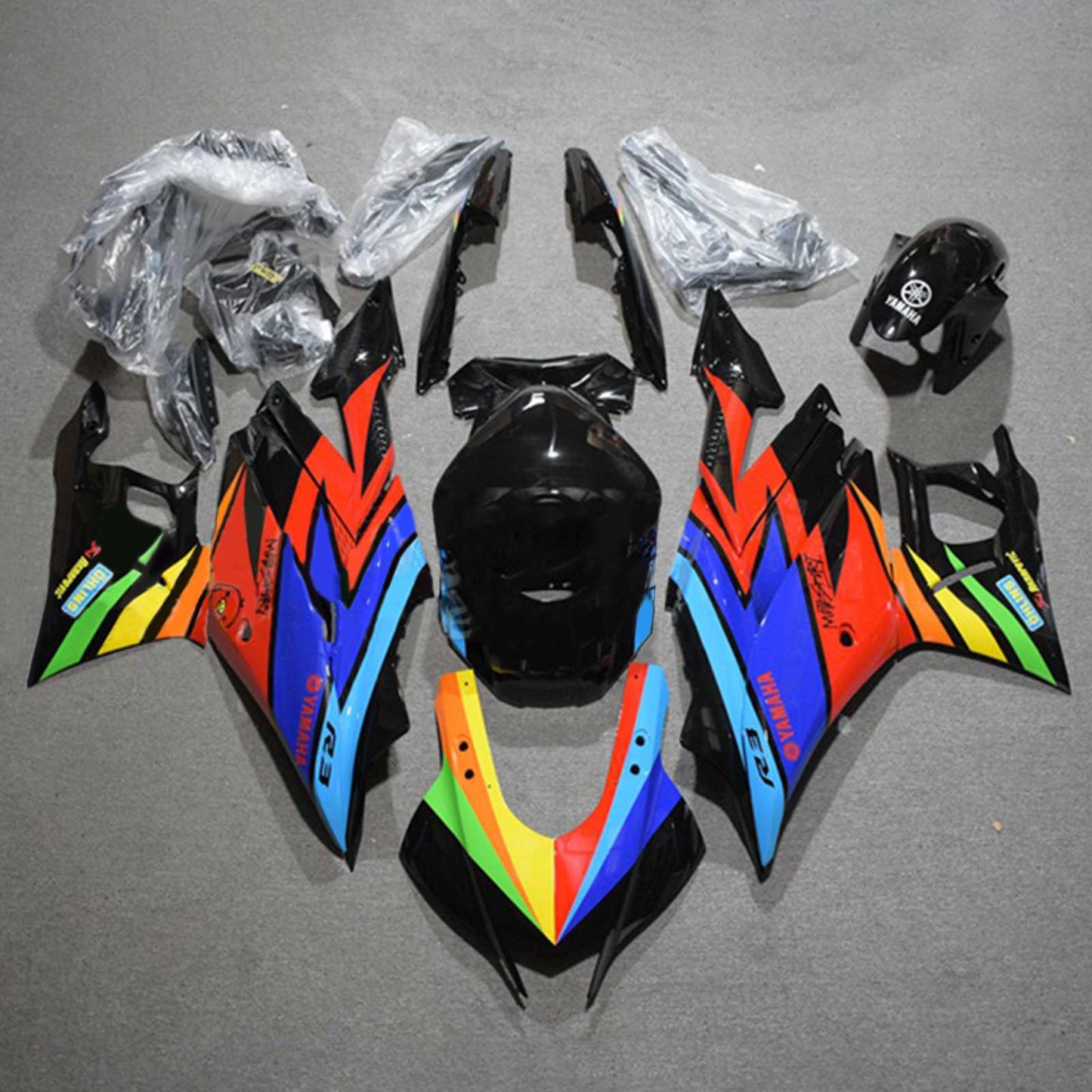 2019-2021 Yamaha YZF-R3 R25 Amotopart Injection Fairing Kit Bodywork Plastic ABS #127