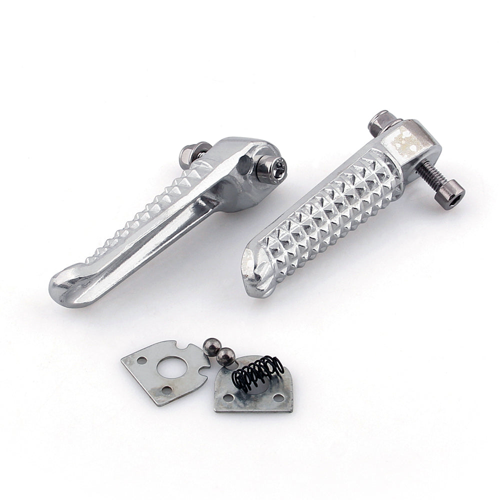 Front + Rear Foot Pegs Footrest Bracket Fit for Yamaha YZF R1 YZF-R1 2004-2006