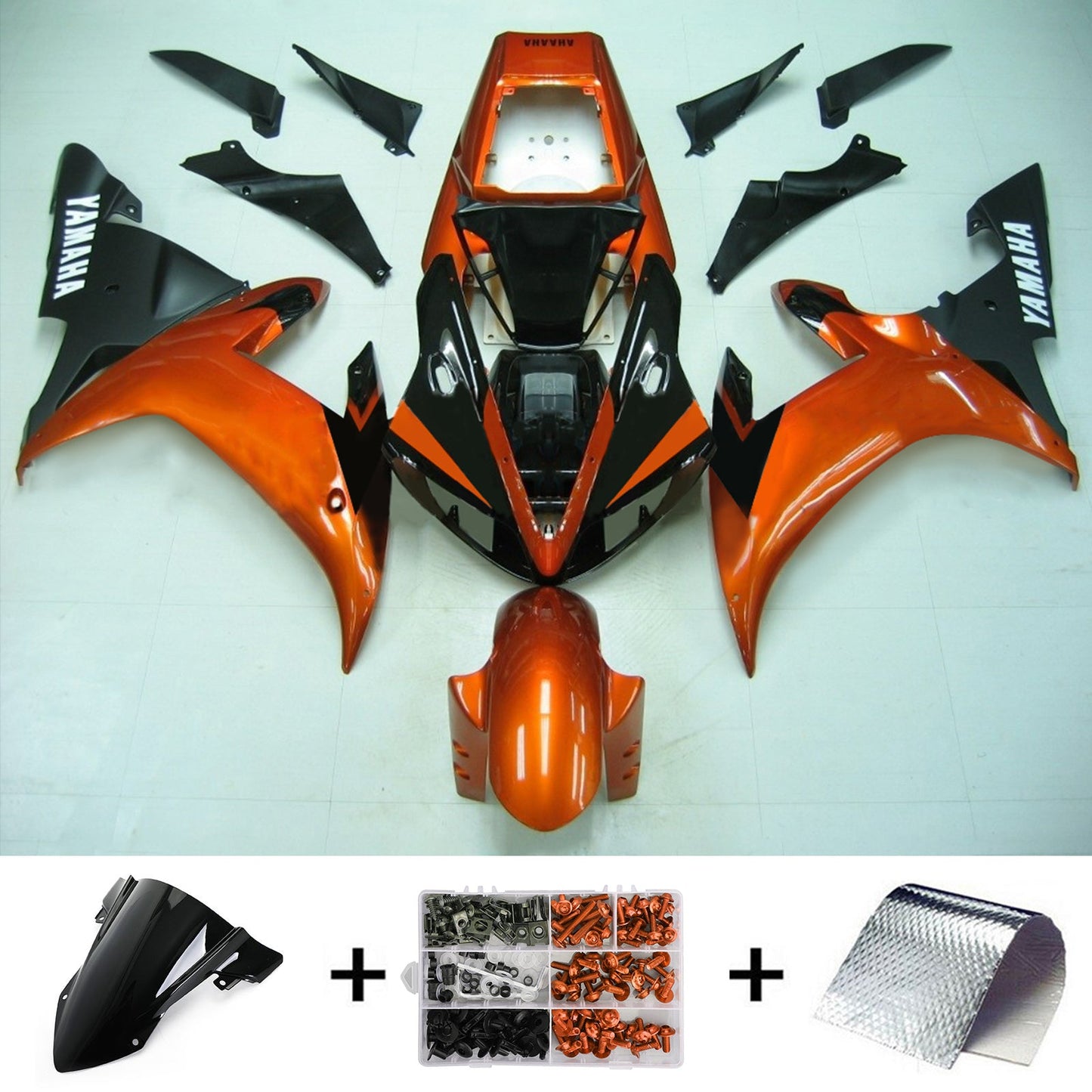 2002-2003 Yamaha YZF 1000 R1 Amotopart Injection Fairing Kit Bodywork Plastic ABS #116