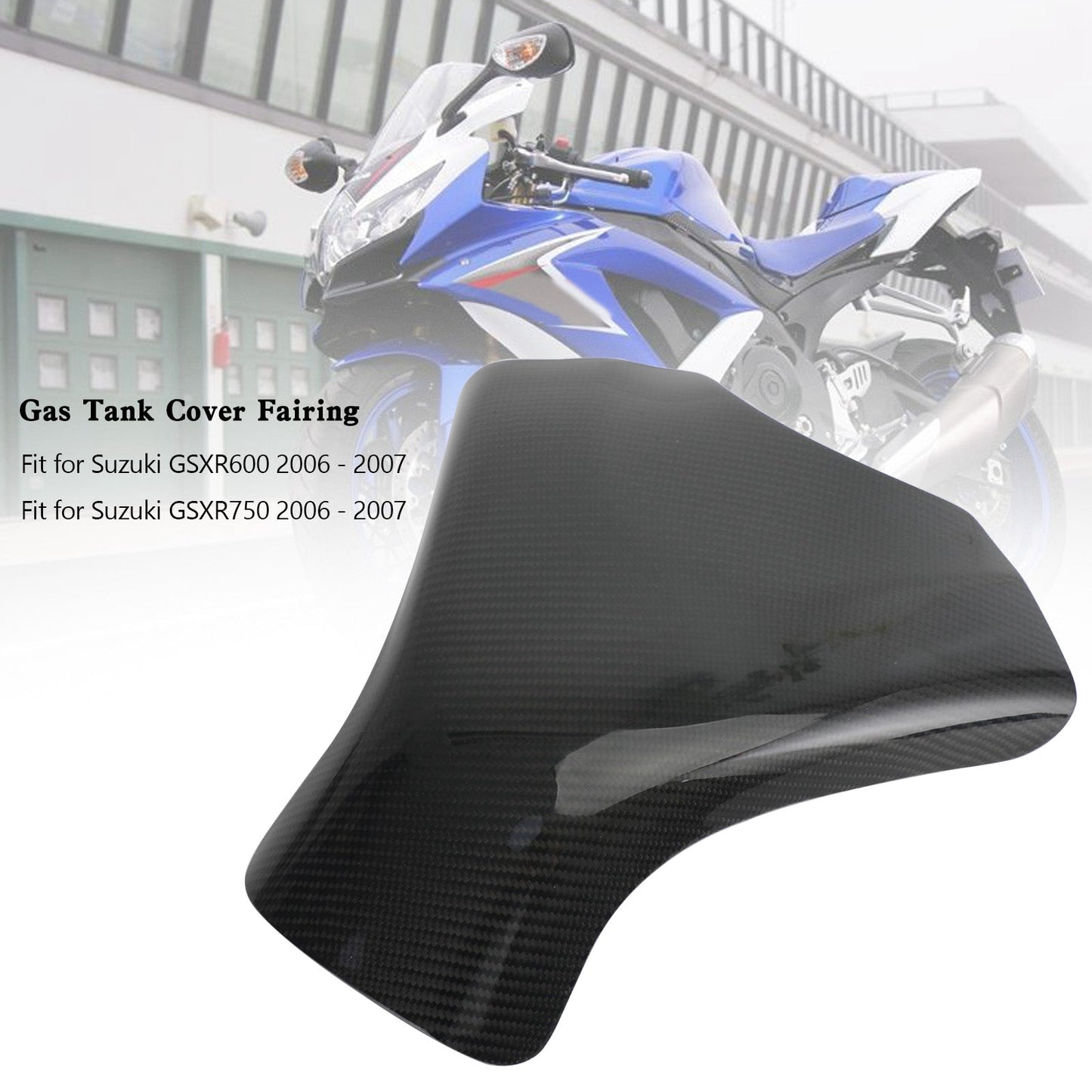 Suzuki GSXR600 GSXR 750 2006-2007 Carbon Gas Tank Cover Fairing Protector