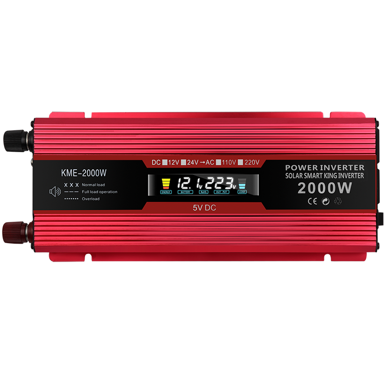 Car Power Converter Inverter DC 12V To AC 220V LCD 2000W Transformer LED Display
