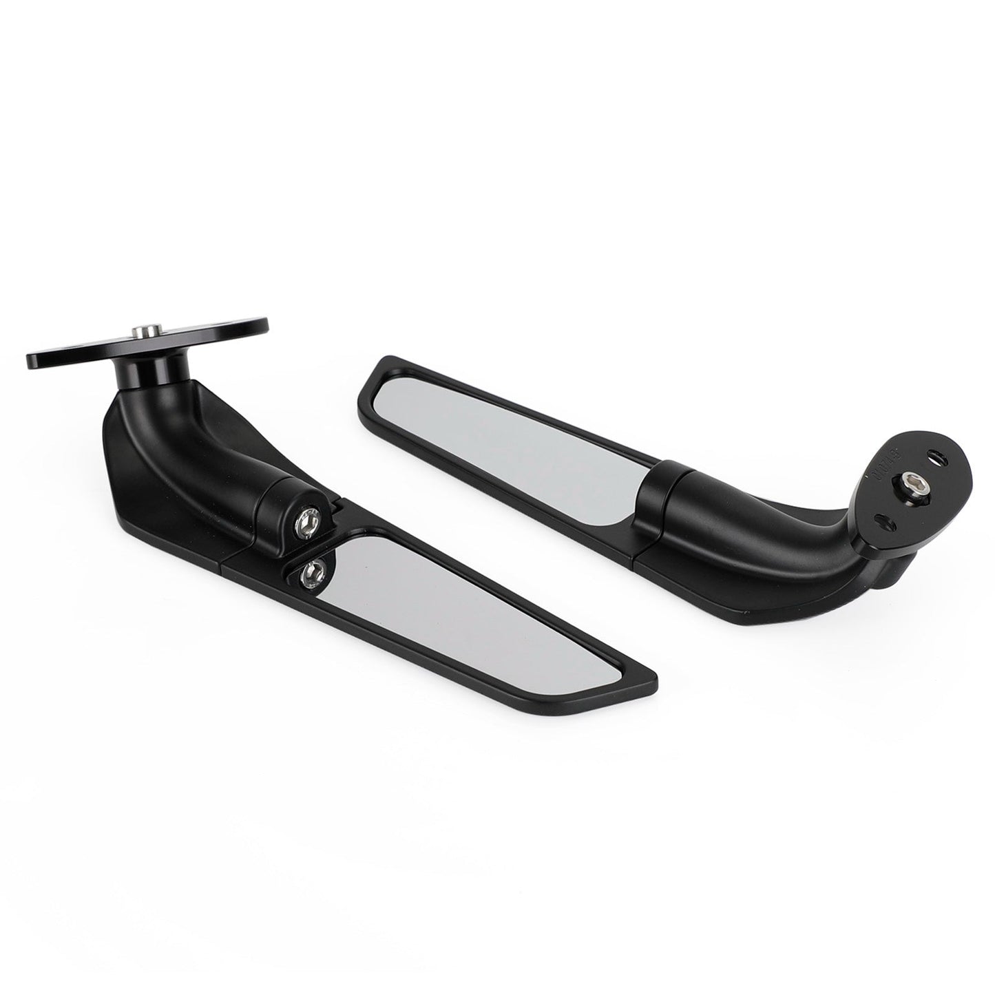 Adjustable Wing Fin Rearview Mirrors For Kawasaki Ninja 250 300 400 650 13-21