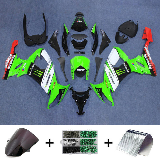 2008-2010 Kawasaki ZX10R Injection Fairing Kit Bodywork Plastic ABS#119