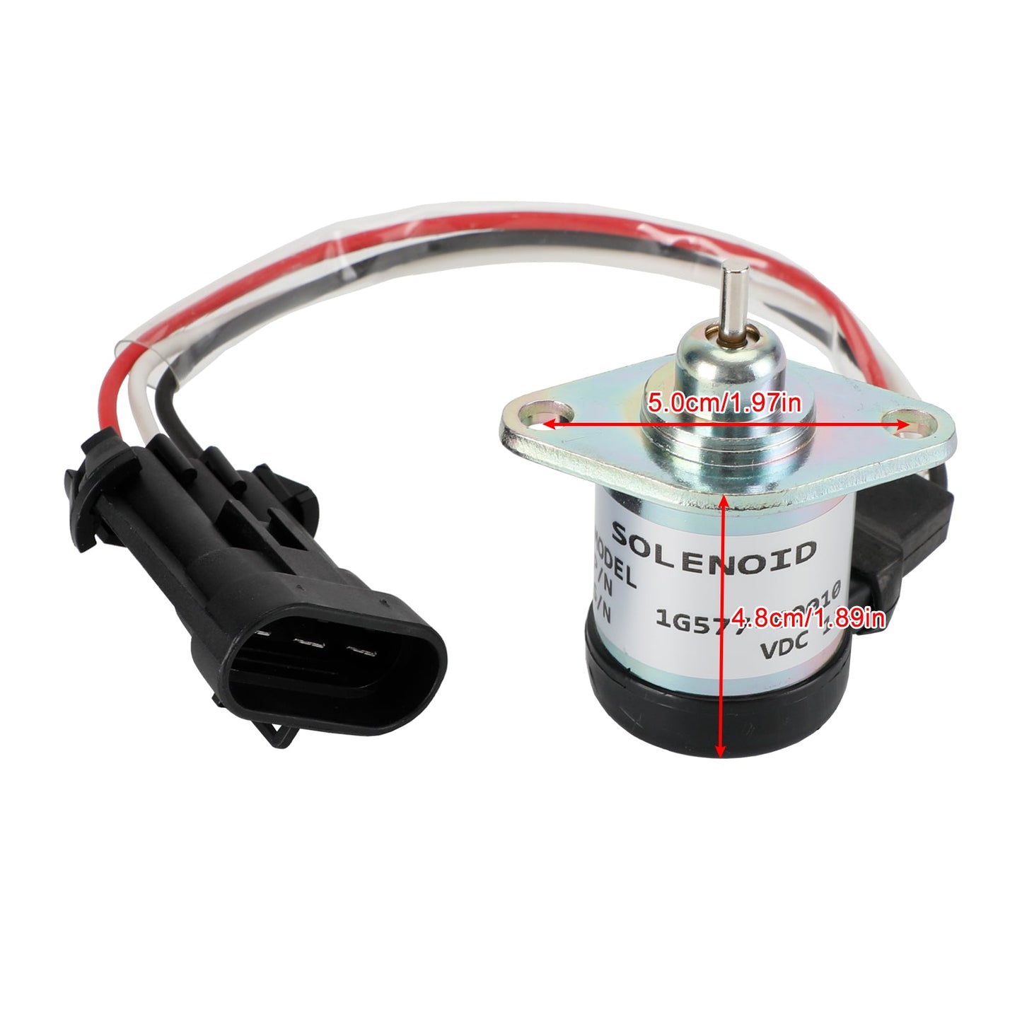 12V 3 Terminal Fuel Shut Off Solenoid For Kubota 1G577-60010 1G577-60011