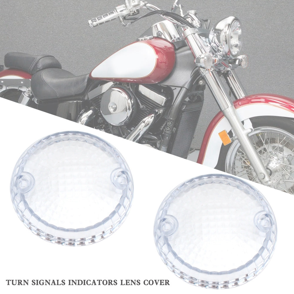 Turn Signals Indicators Lens Cover For Yamaha Kawasaki Vulcan 1500 VN Amber