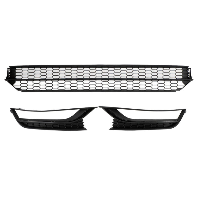 VW Passat 2012-2015 Front Bumper Lower Grille Grill Fog Light Cover Black Volkswagen