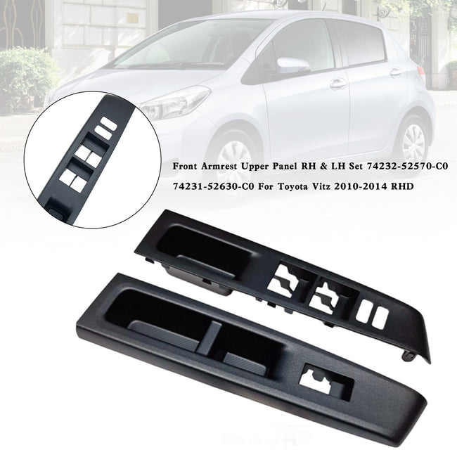 Toyota Vitz 2010-2014 RHD Front Armrest Upper Panel RH & LH Set