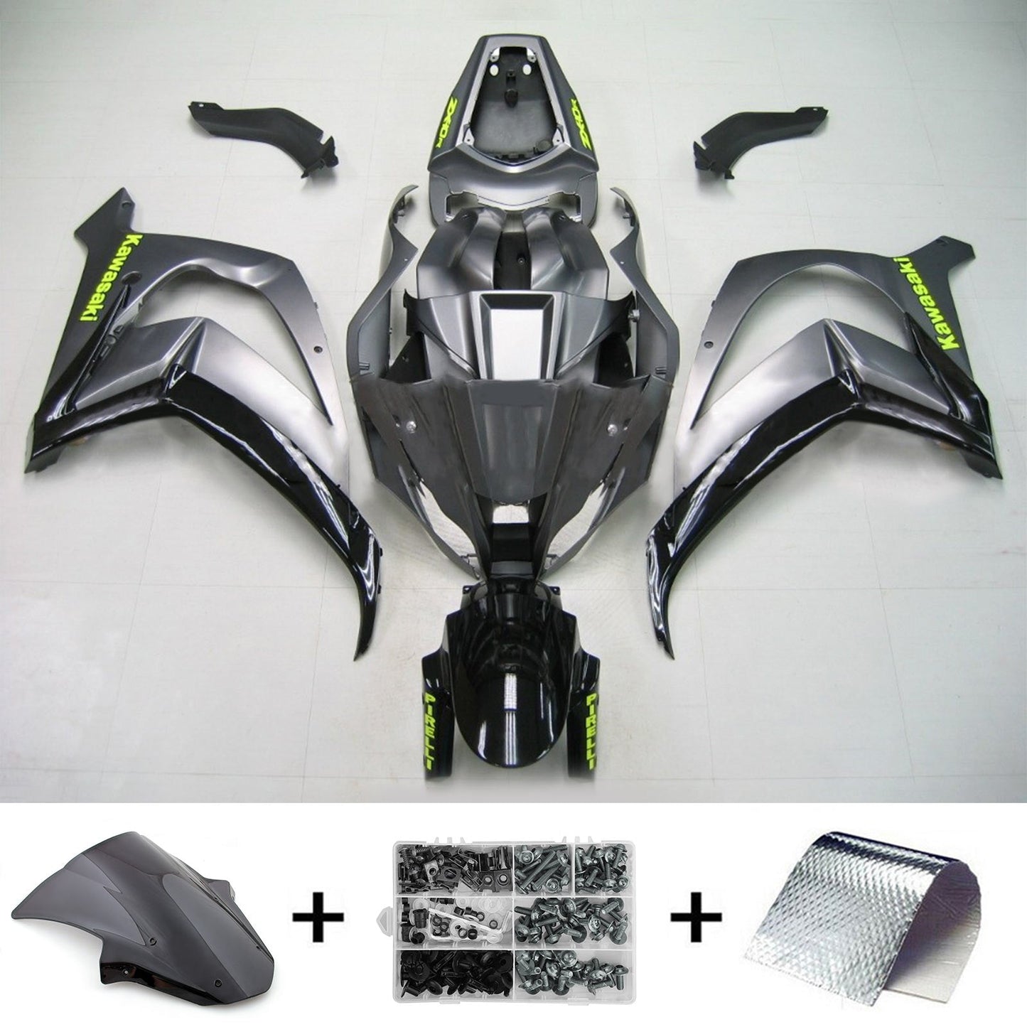 2011-2015 Kawasaki ZX10R Amotopart Injection Fairing Kit Bodywork Plastic ABS #111