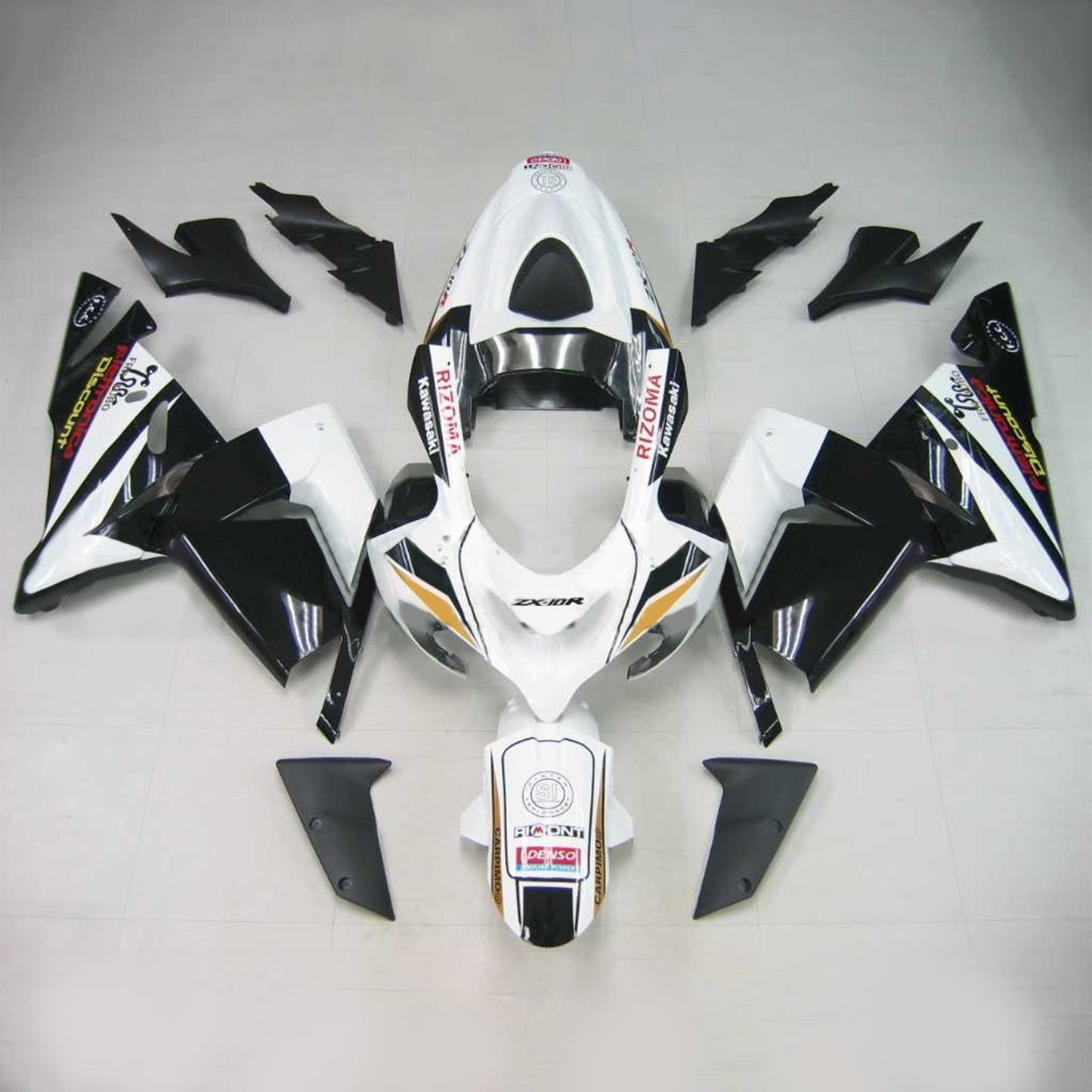 2004-2005 Kawasaki ZX10R Amotopart Injection Fairing Kit Bodywork Plastic ABS #112