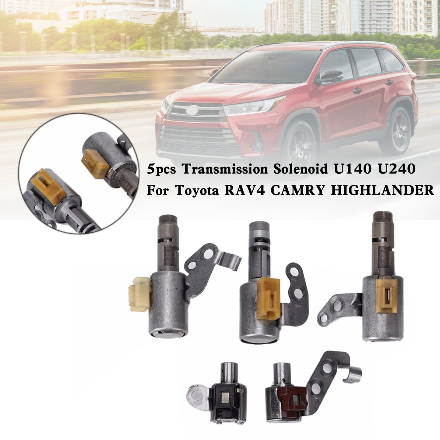 2002-2004 Toyota Solara 2.4L 5pcs Transmission Solenoid U140 U240 35210-21010 35290-21010 35220-21020 Fedex Express