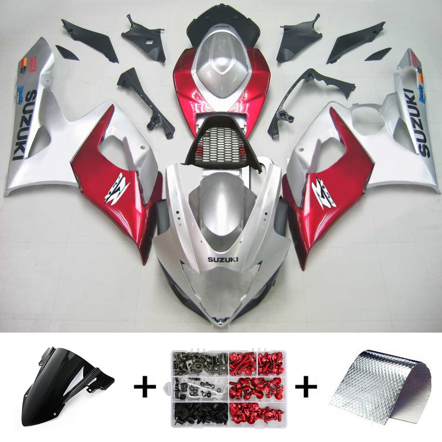 2005-2006 Suzuki GSXR1000 K5 Amotopart Injection Fairing Kit Bodywork Plastic ABS #132