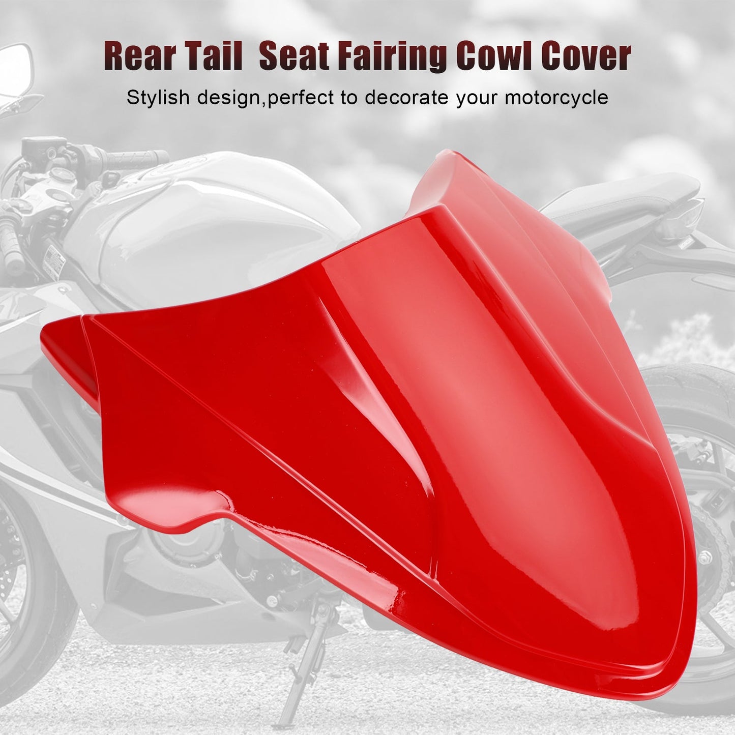 Rear Tail Seat Fairing Cowl Cover for Honda CB650R CBR650R 2021-2022 Black