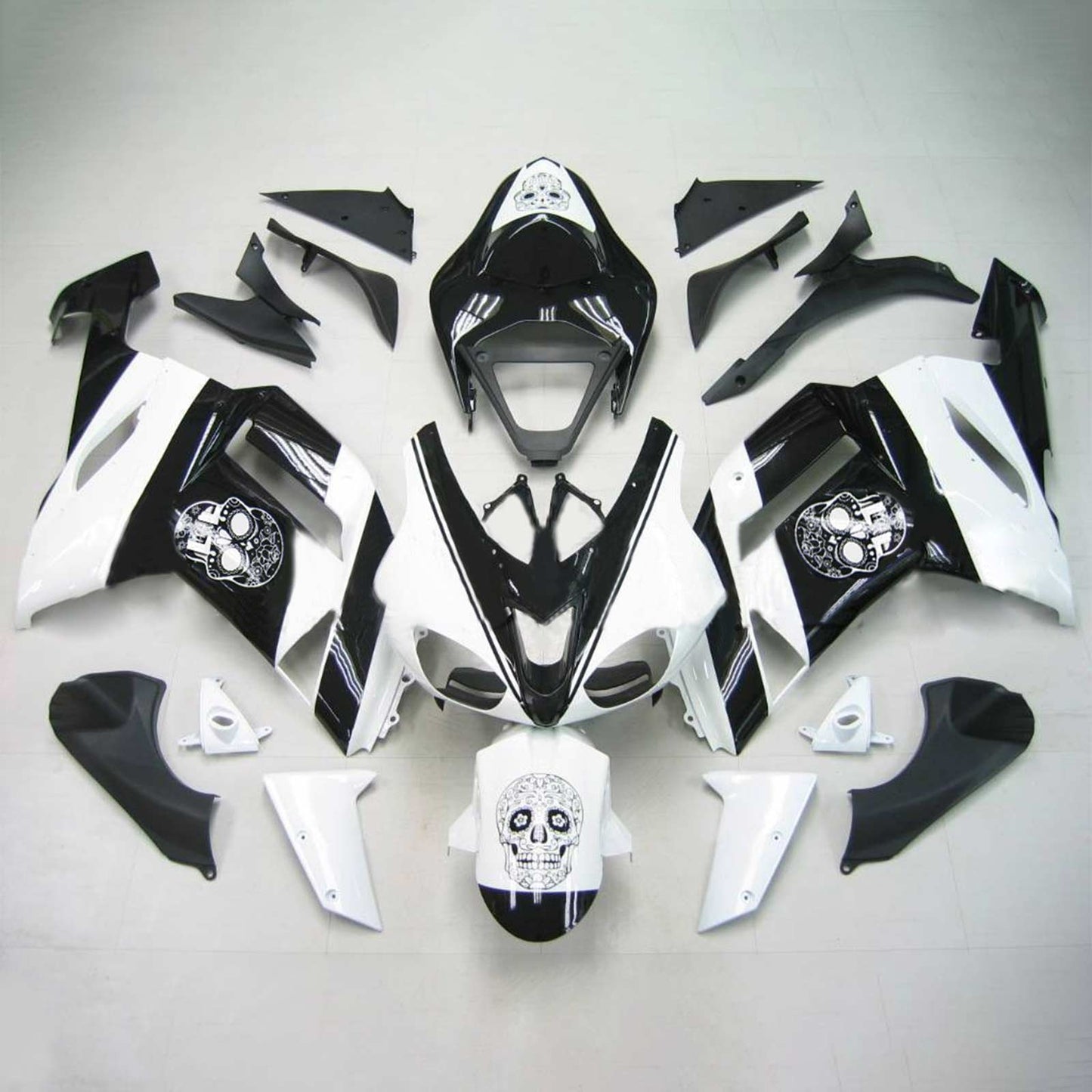 2007-2008 Kawasaki ZX6R 636 Amotopart Injection Fairing Kit Bodywork Plastic ABS #129