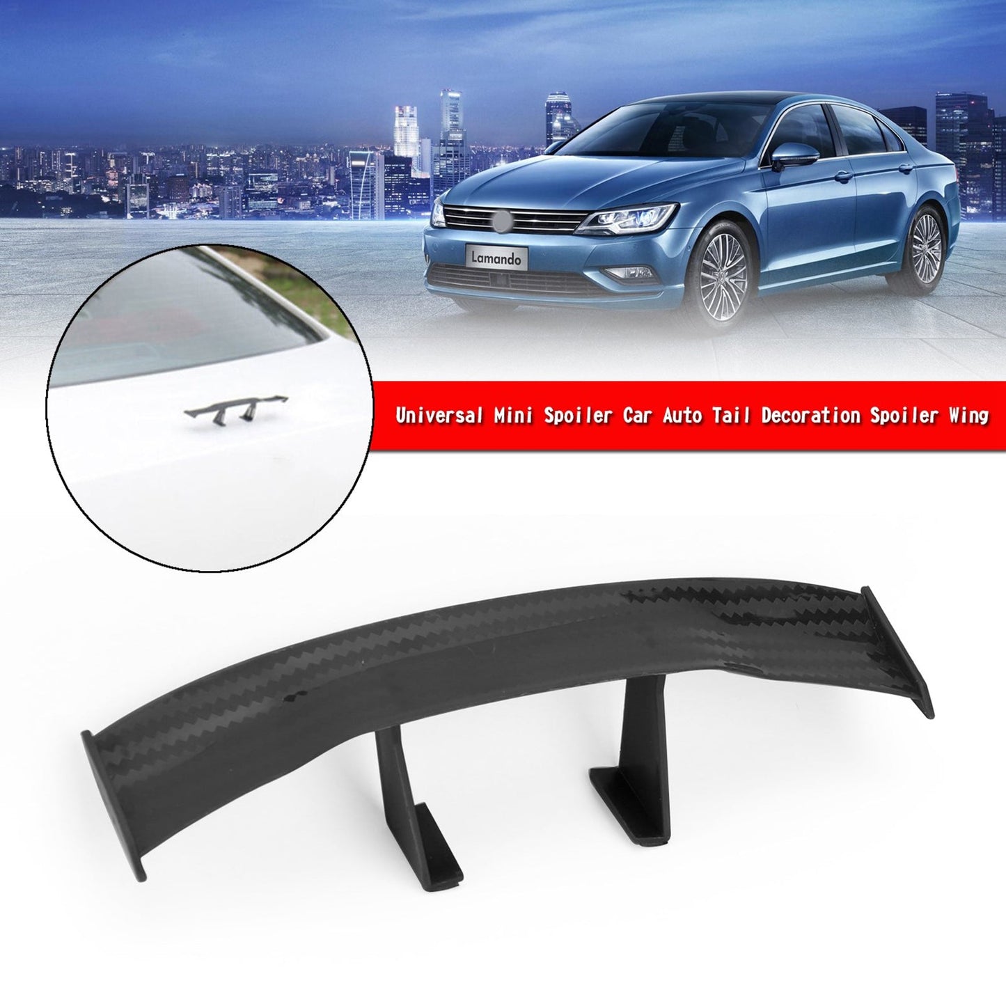 Universal Mini Spoiler Car Auto Tail Decoration Spoiler Wing Carbon Fiber