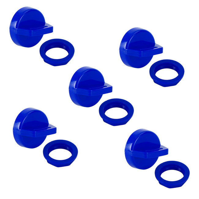 5 Pack Blue Ignition Key Cover w/Nut For Polaris RZR XP 570 800 900 1000 5433534