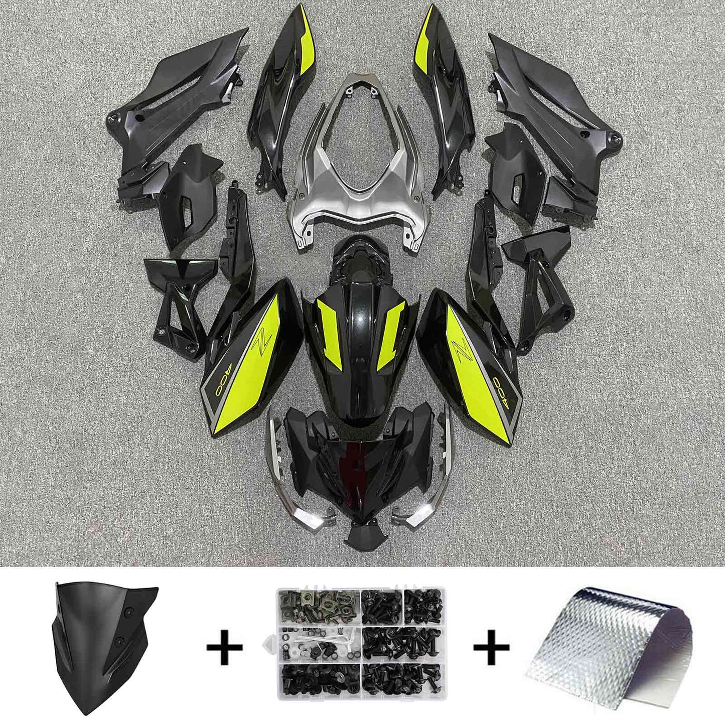 2018-2024 Kawasaki Z400 Amotopart Injection Fairing Kit Bodywork Plastic ABS #101