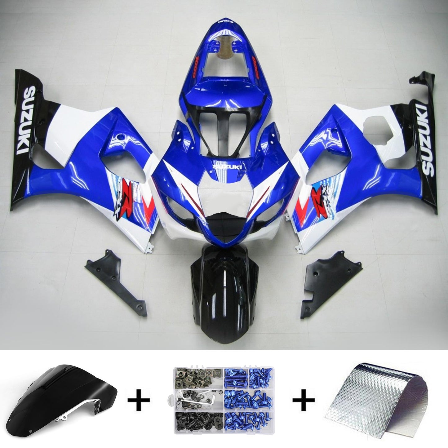 2003-2004 Suzuki GSXR1000 K3 Amotopart Injection Fairing Kit Bodywork Plastic ABS #110