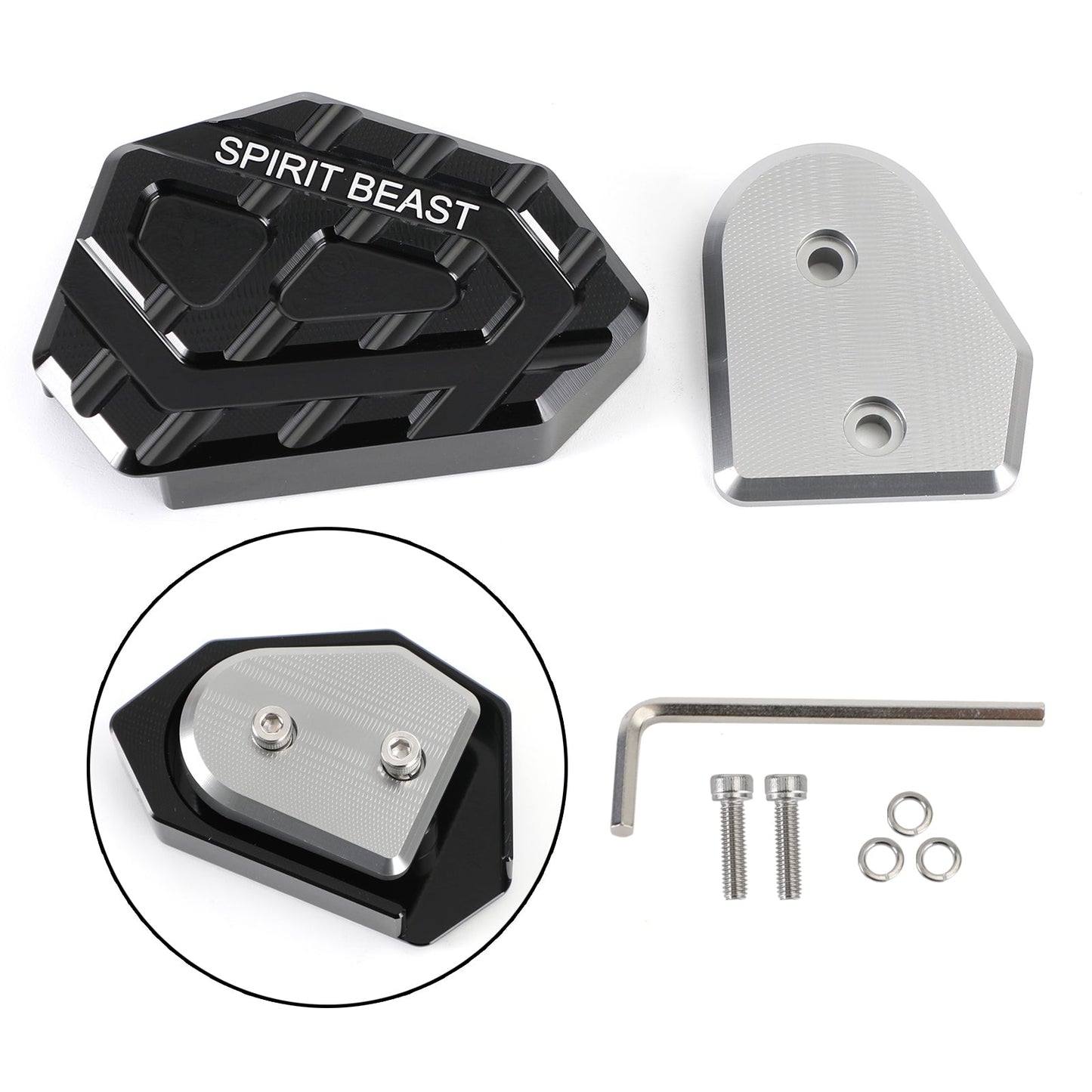 Extension Brake Foot Pedal Enlarger Pad Aluminium Black For Bmw G310Gs G310R 21