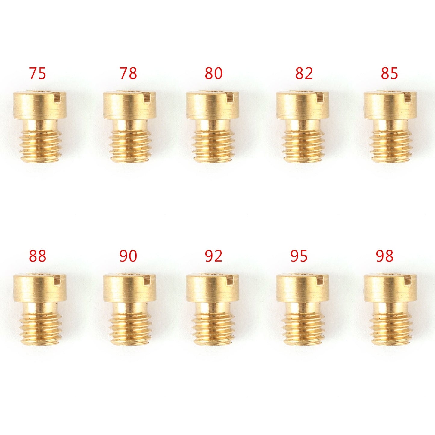 10PCS 5MM Carburettor Main Jets Nozzle Set For Dellorto Carburetor 75-98 Carb