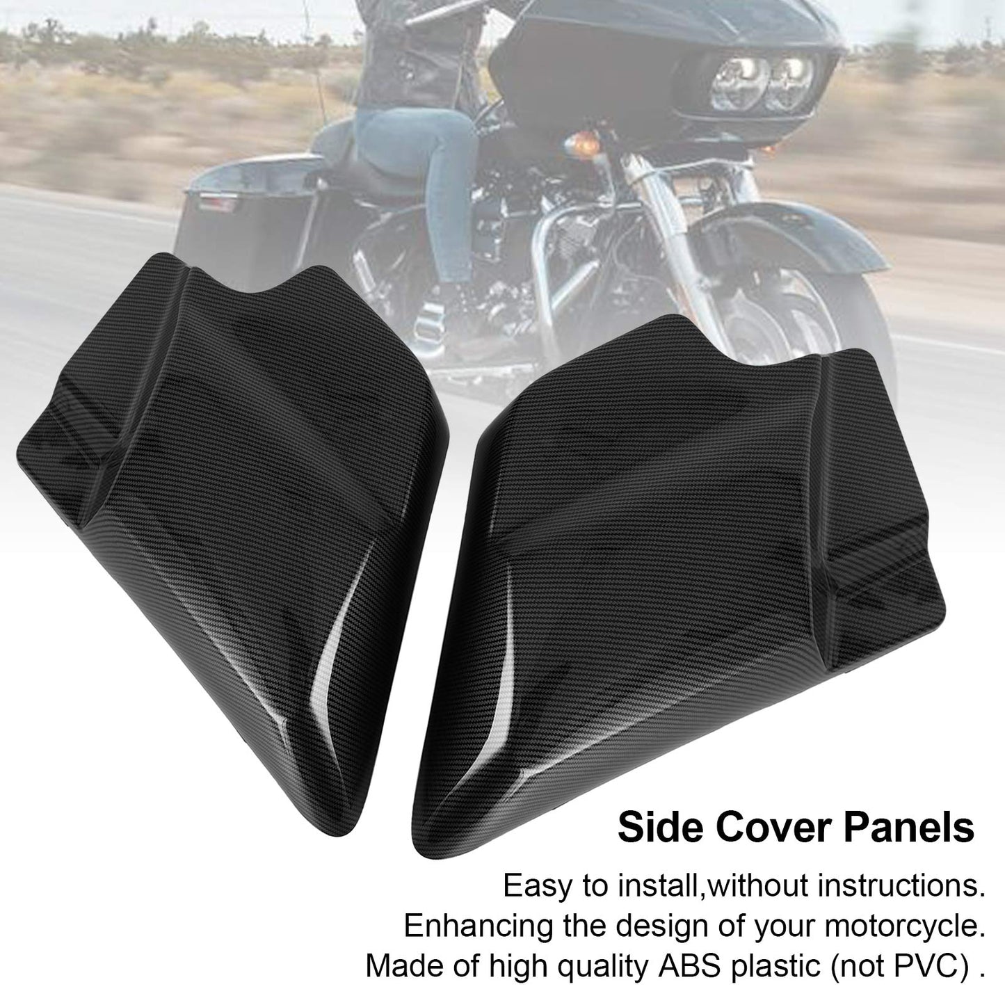 Carbon Side Cover Panel Fit For Touring Electra Road Glide Road King 2009-2020